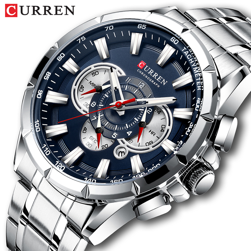 Luxury Watch Maker - CURREN montre-bracelet hommes étanche chronographe militaire