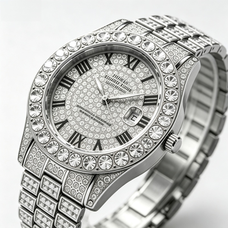 Luxury Watch Iceberg - Montre à quartz de luxe dorée,