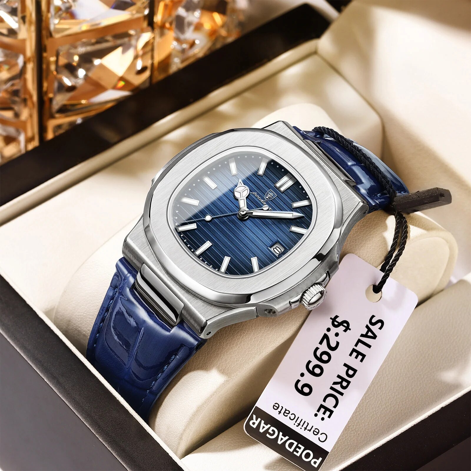 Luxury Watch Top 10 - POEDAGAR haut de gamme carré homme