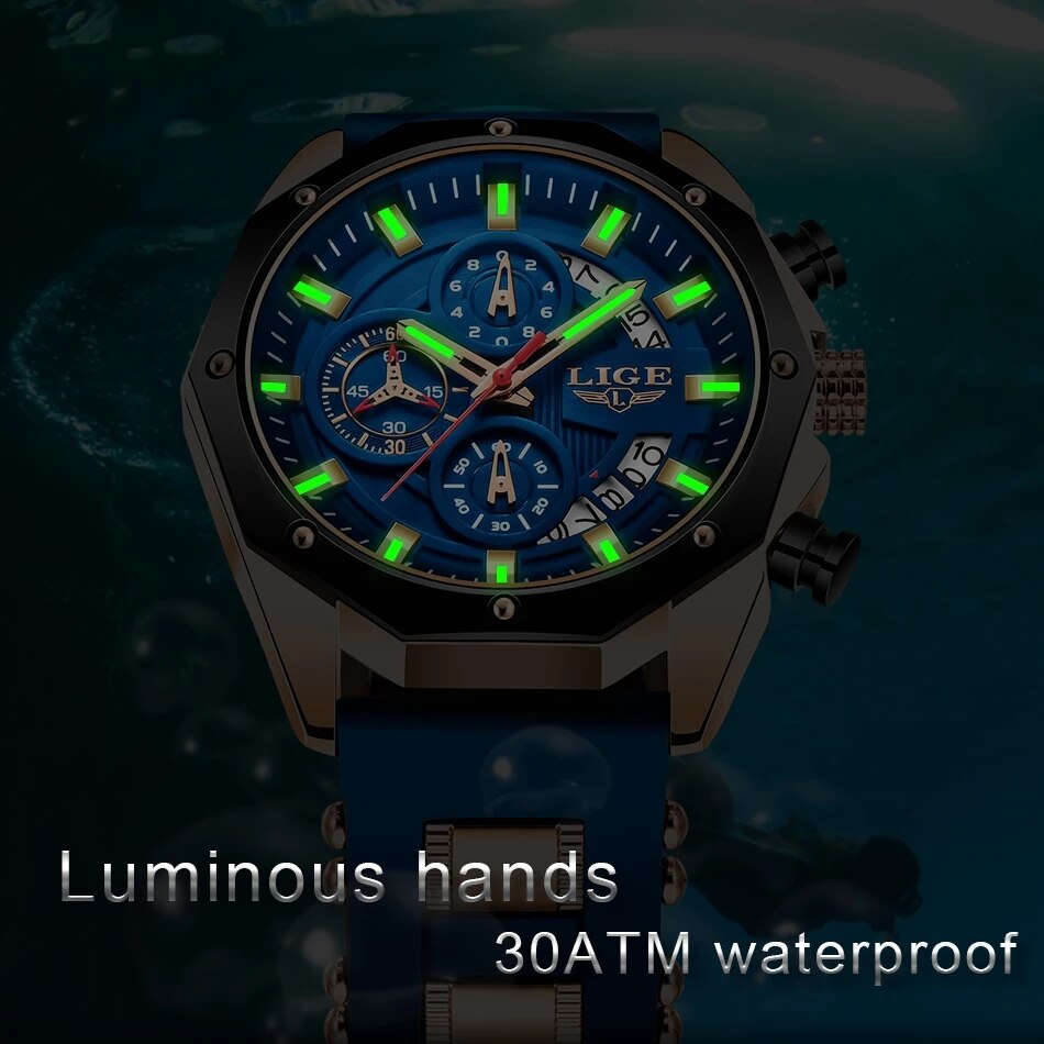LIGE-Montre de sport en silico - Luxury Watch Maker avis et prix