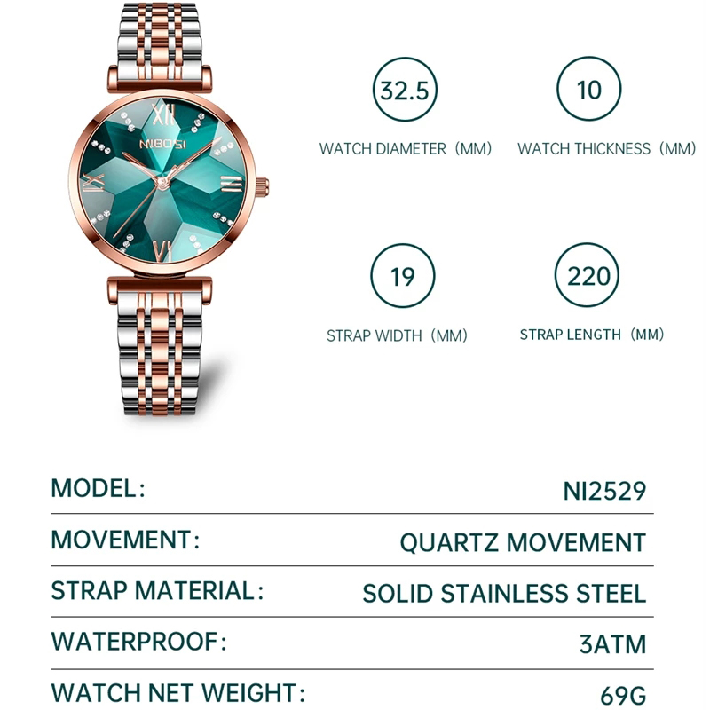NIBOSI-Montre à quartz étanche - Luxury Watch Top 10 avis et prix