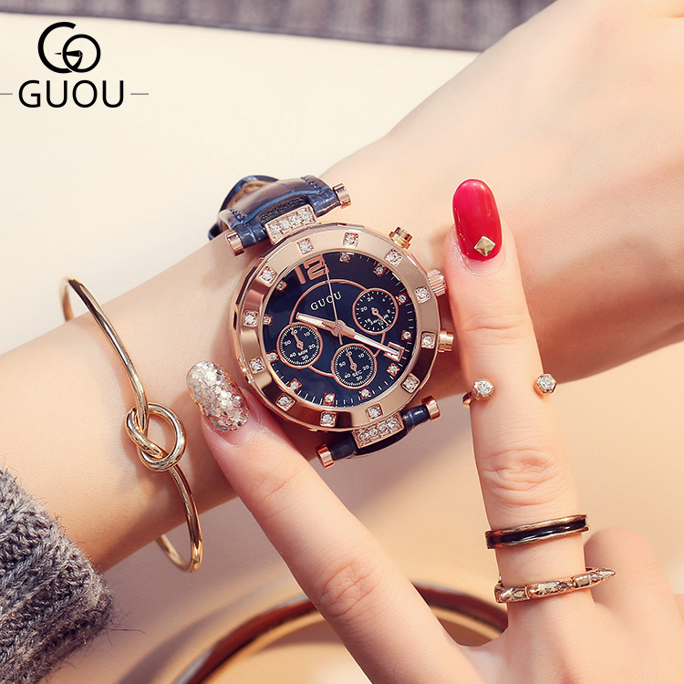 GUOU-Montre-bracelet en cuir p - Luxury Watch Top 10 avis et prix