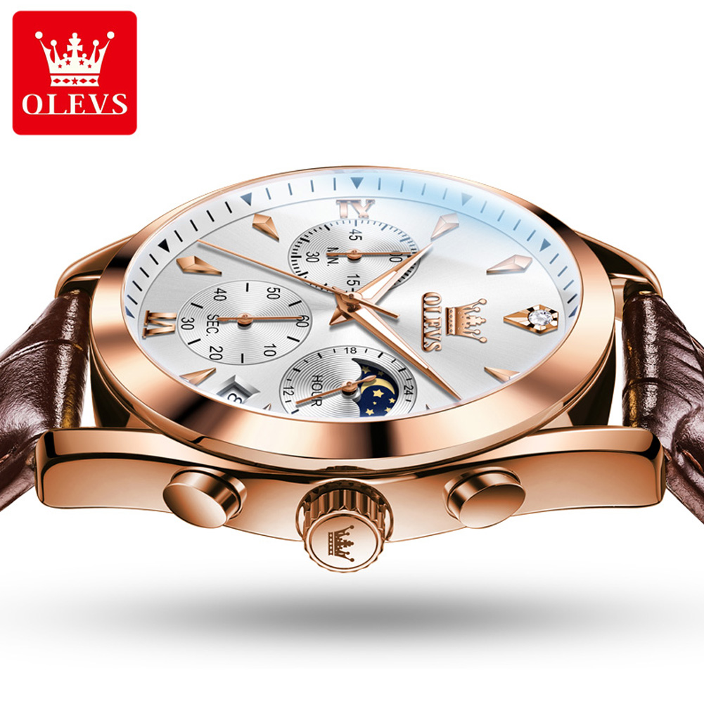 OLEVS-Montre à Quartz en Cuir  - Luxury Watch Maker avis et prix